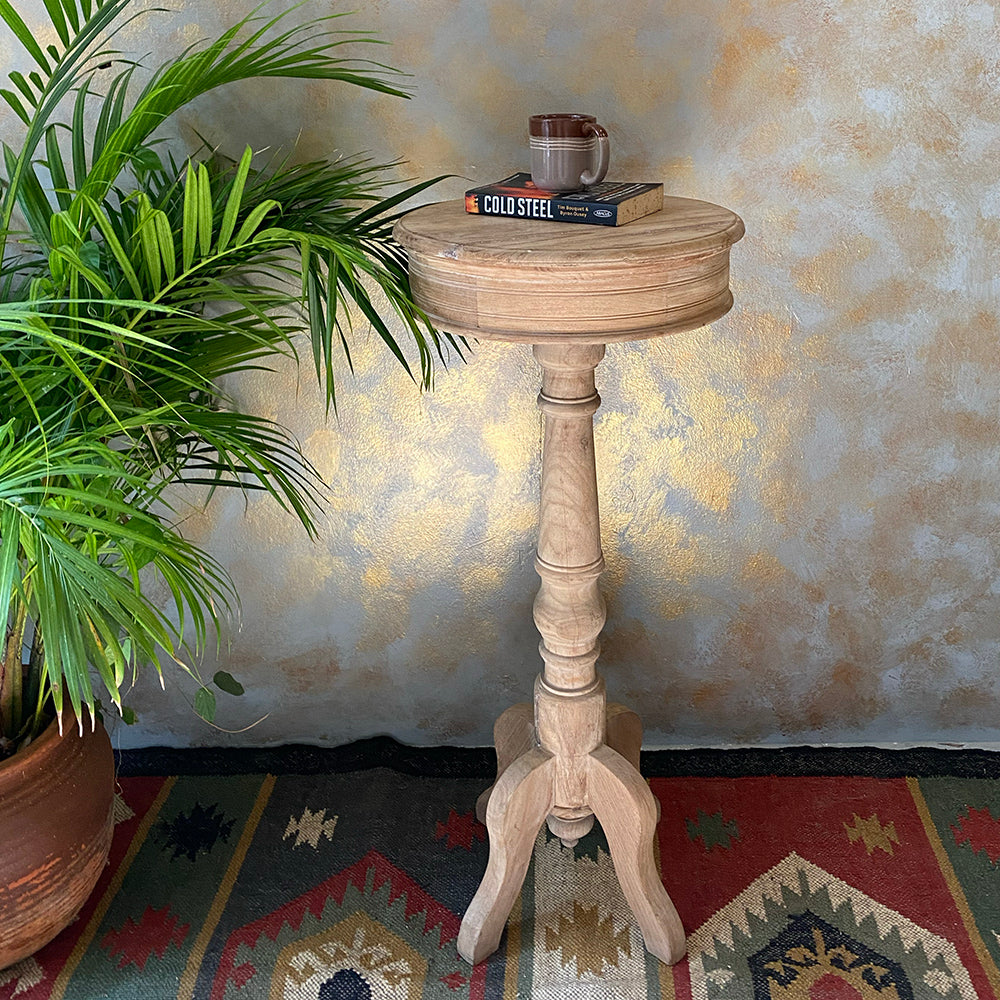 Wooden Tall Side Table Sunshine Boulevard