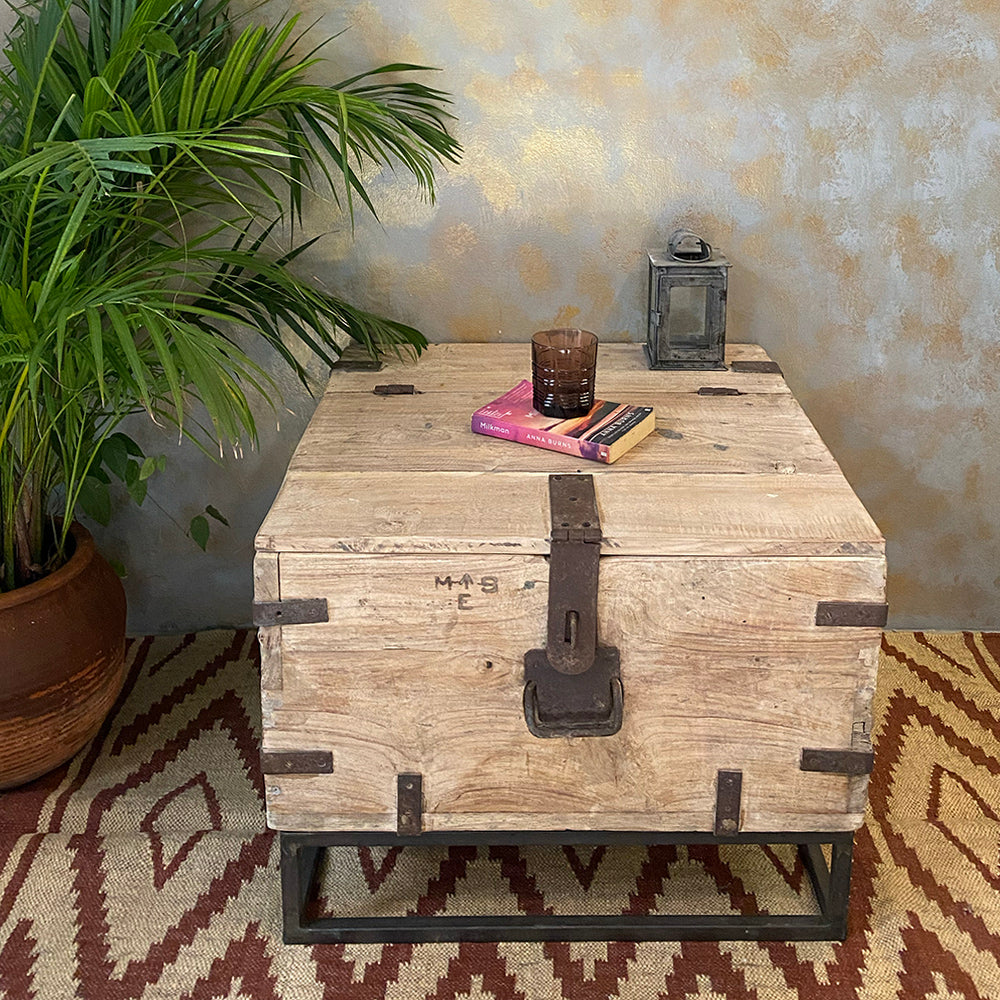 Rustic Wooden Box Coffee Table Sunshine Boulevard
