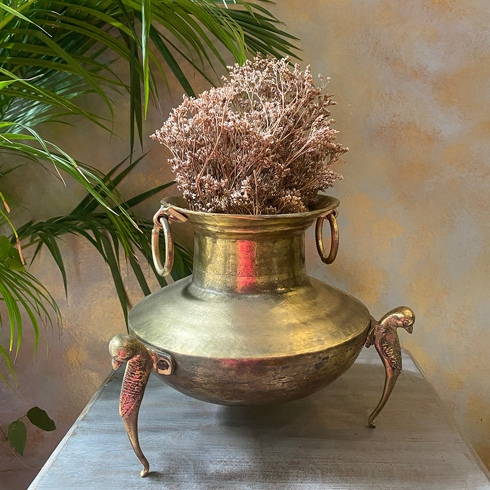 Antique Brass Pot Medium– Sunshine Boulevard