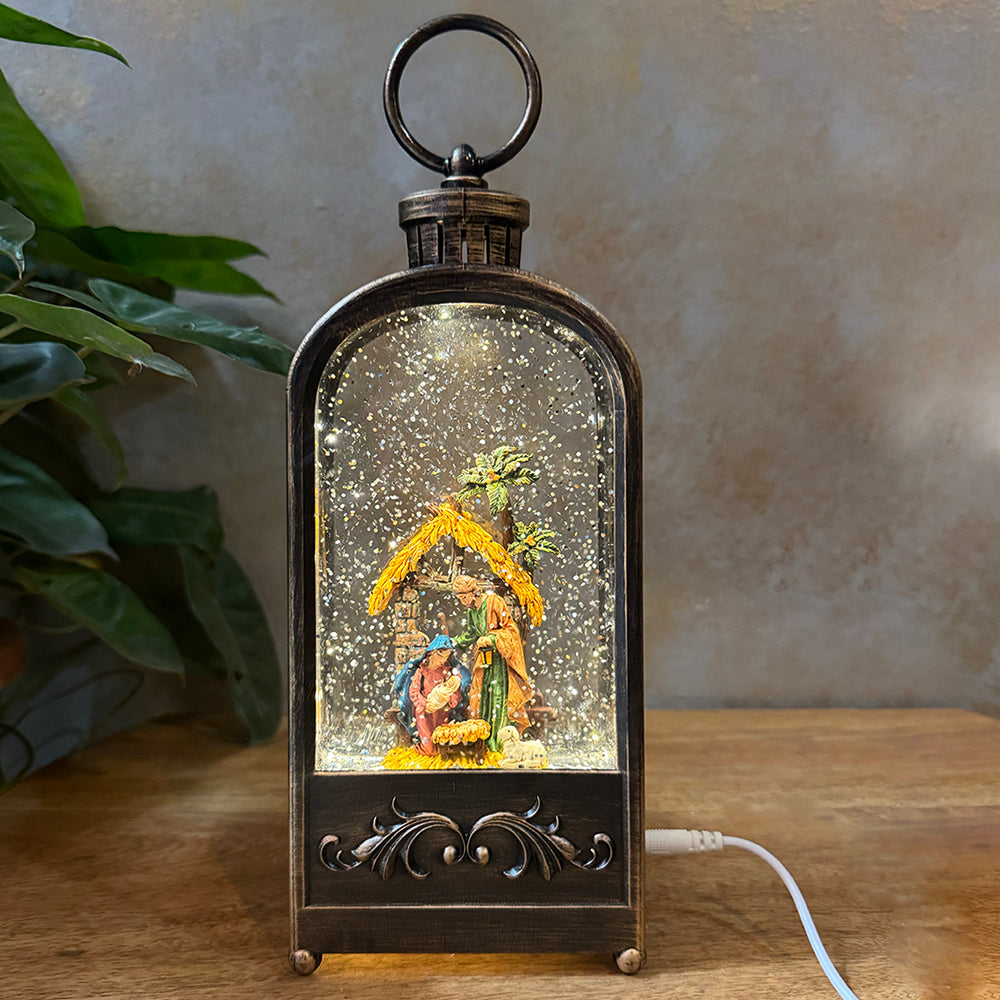 Nativity Snow Globe Lantern with Music & Light– Sunshine Boulevard