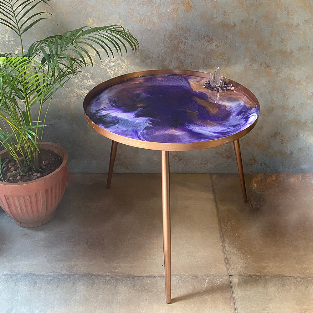 Resin Copper Coffee Table Sunshine Boulevard